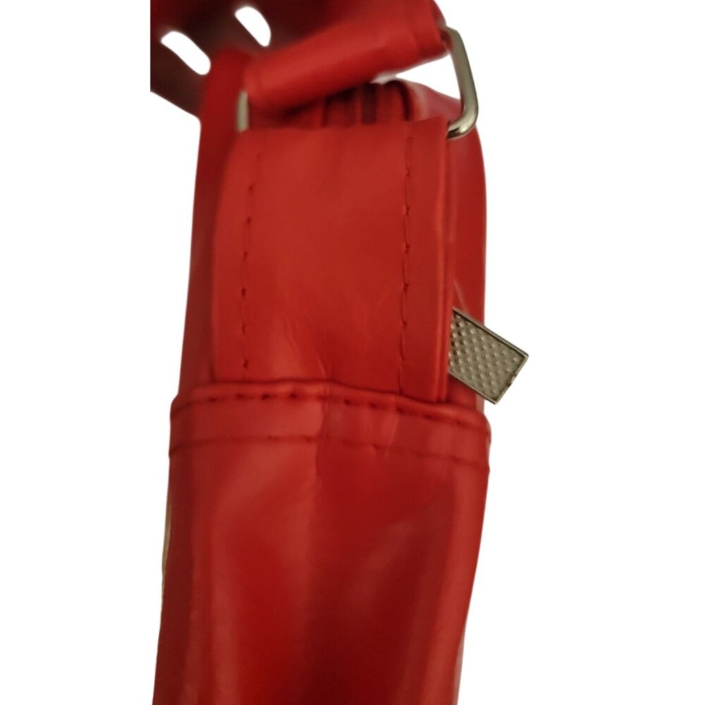 Red Skull & Crossbones Messenger Bag | Retro Punk Gothic Crossbody | 11 x 9 - Picture 5 of 12
